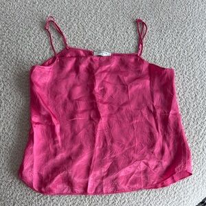 Aritzia Hot Pink Silk Camisole